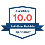Avvo Rating | 10.0 Emily Reber-Mariniello | Top Attorney